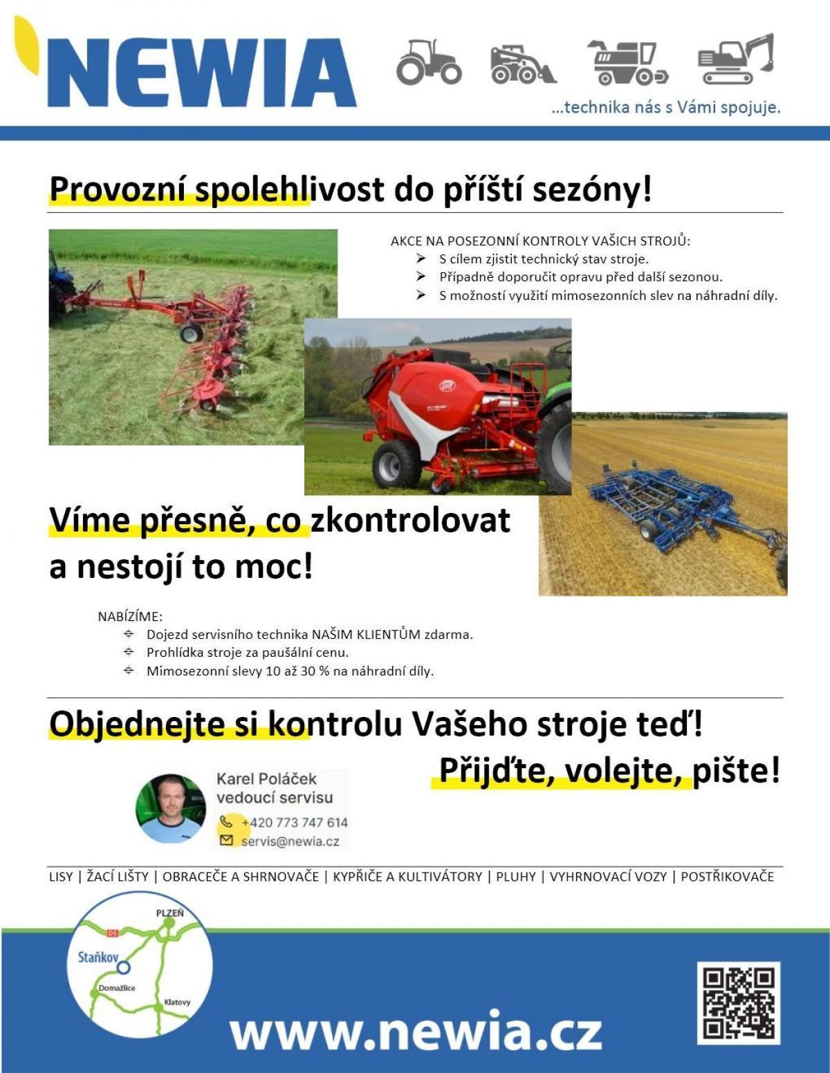 Posezonní kontroly strojů