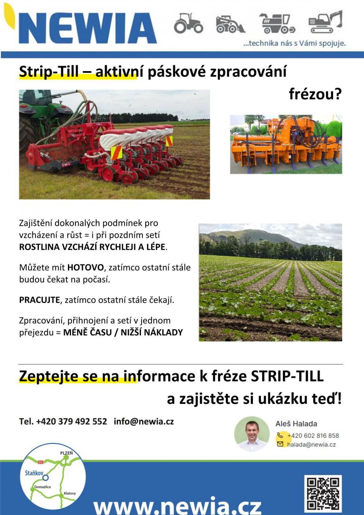 Strip-Till - aktivní páskové zpracování frézou